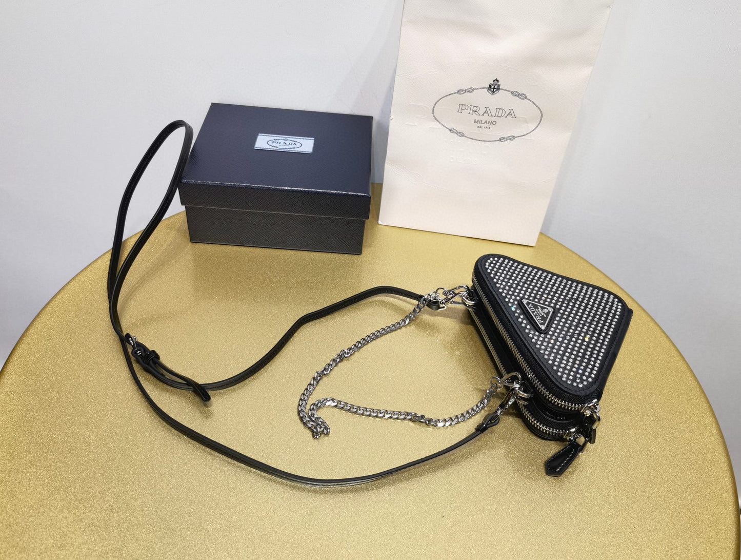 Prada Triangle Crystal Bag