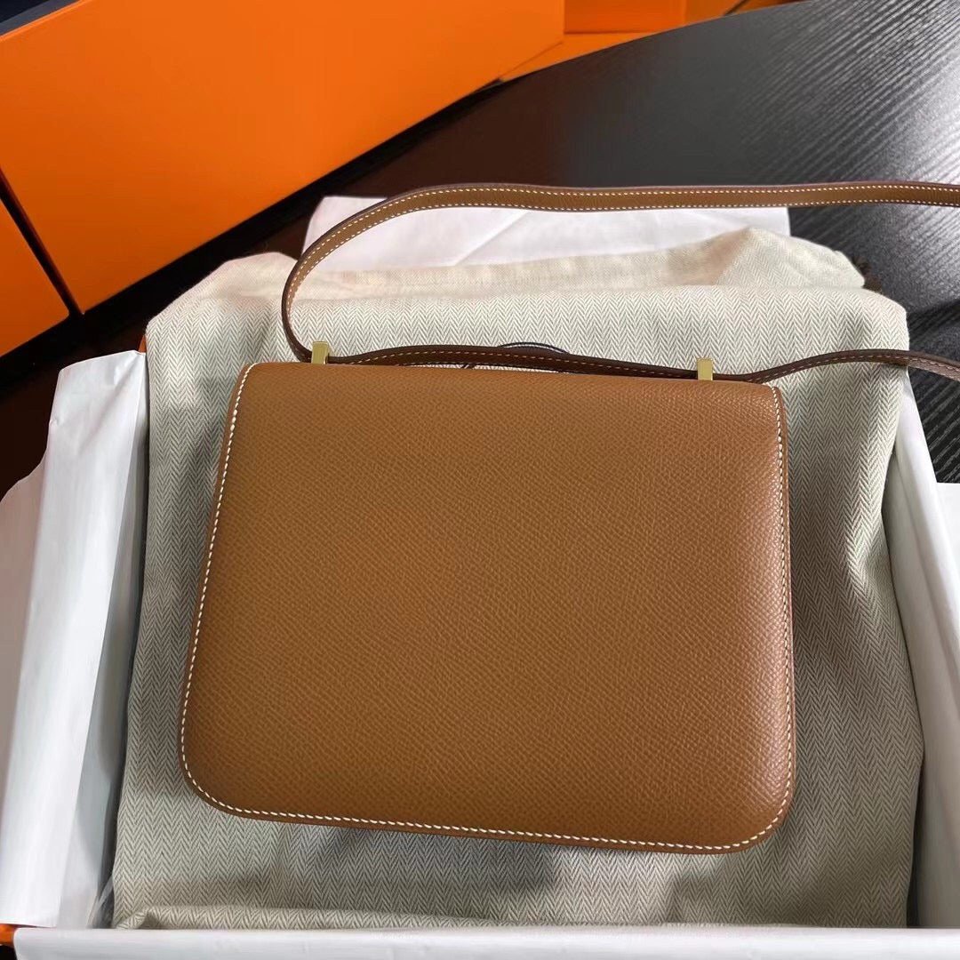 Hermes Constanza 19cm, CK 37, Epsom