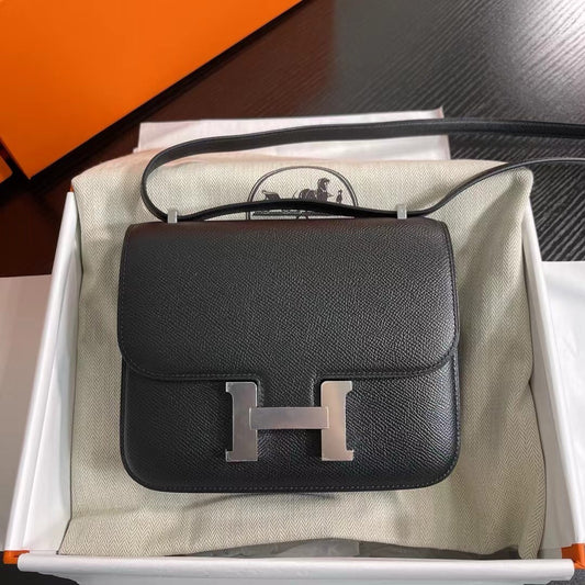 Hermes Constance 19cm, CK 89, Epsom