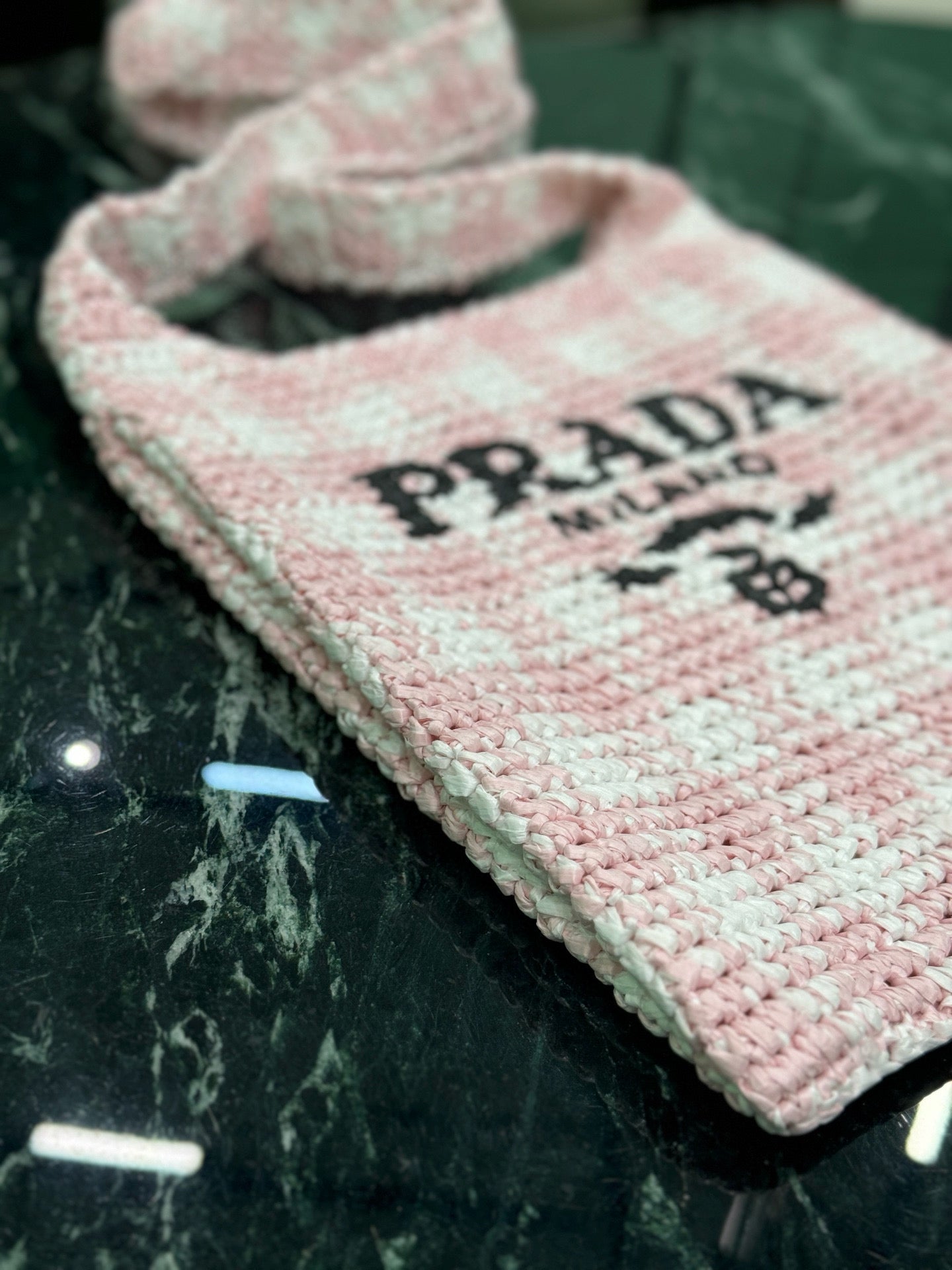 Prada Raffia Tote Bag