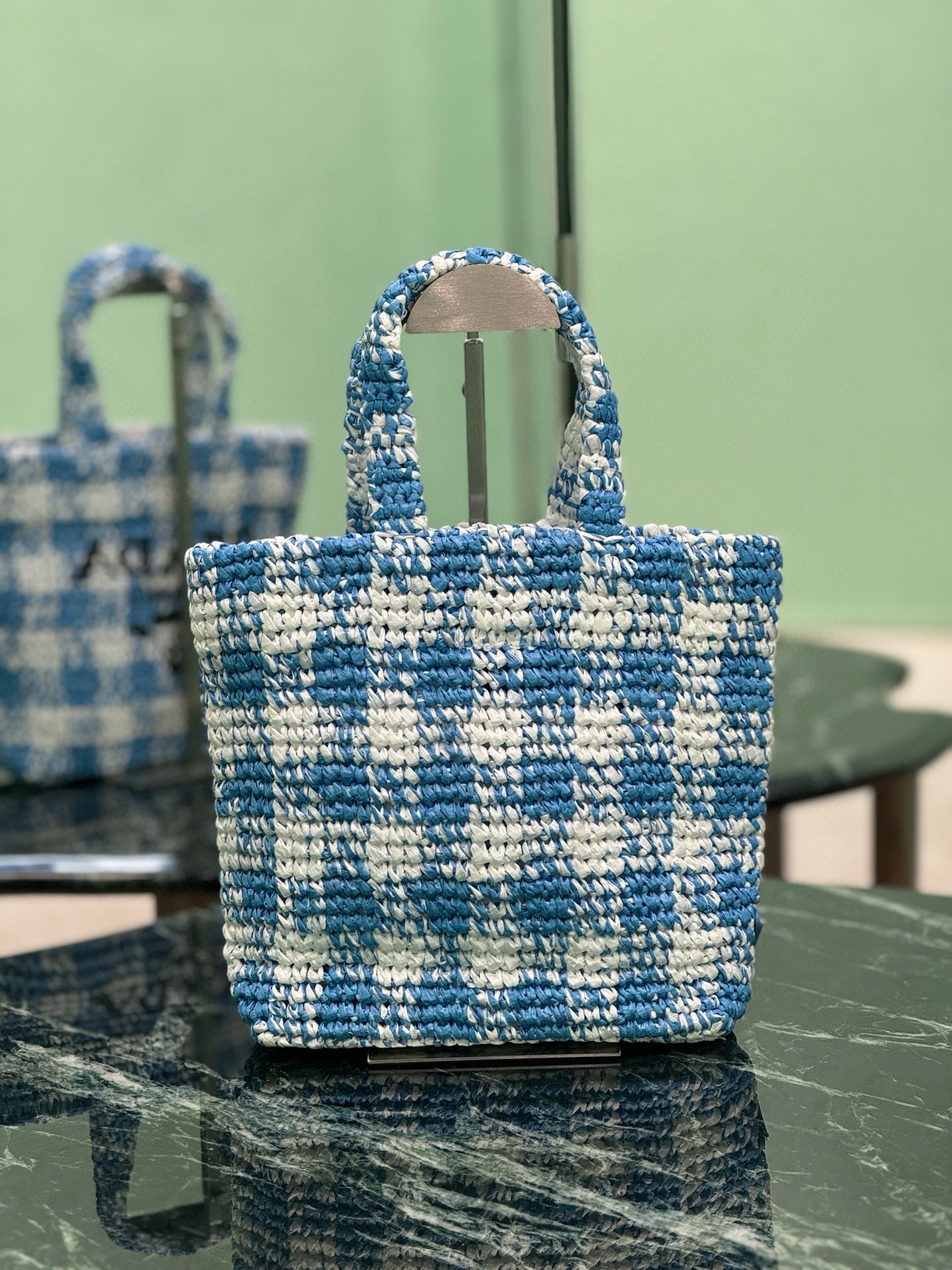 Prada Raffia Tote Bag