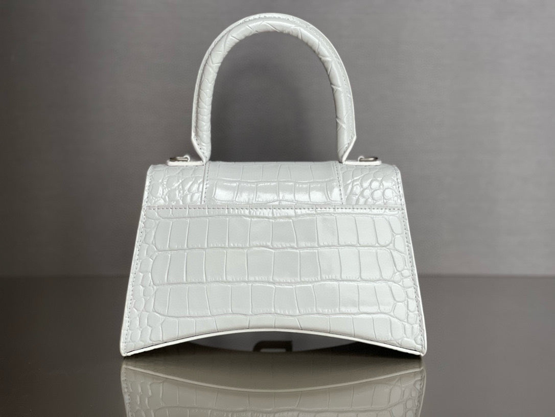 BLCG Hourglass Crocodile Top-handle Handbag(23x10x24cm)