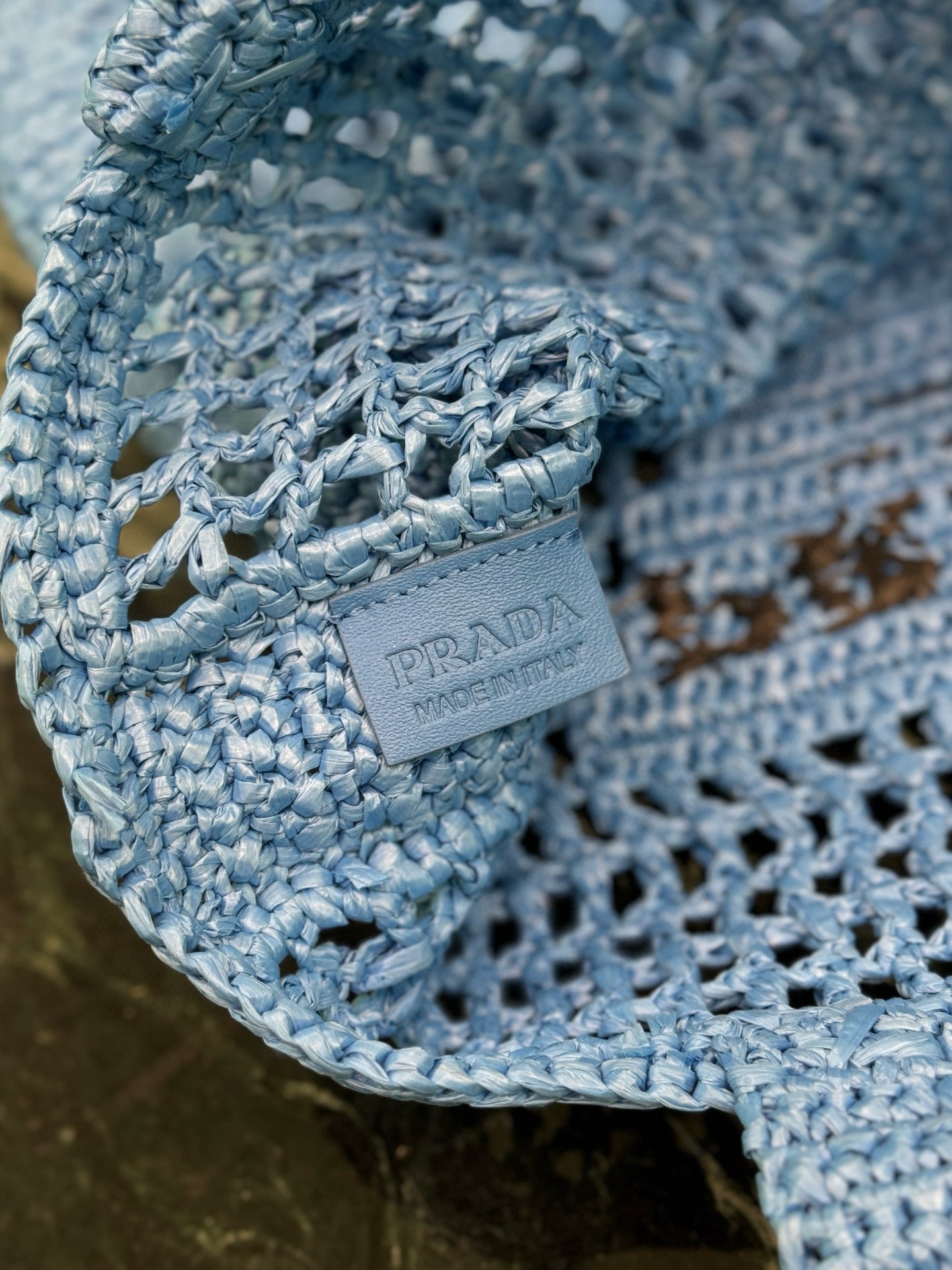 Prada Raffia Tote Bag