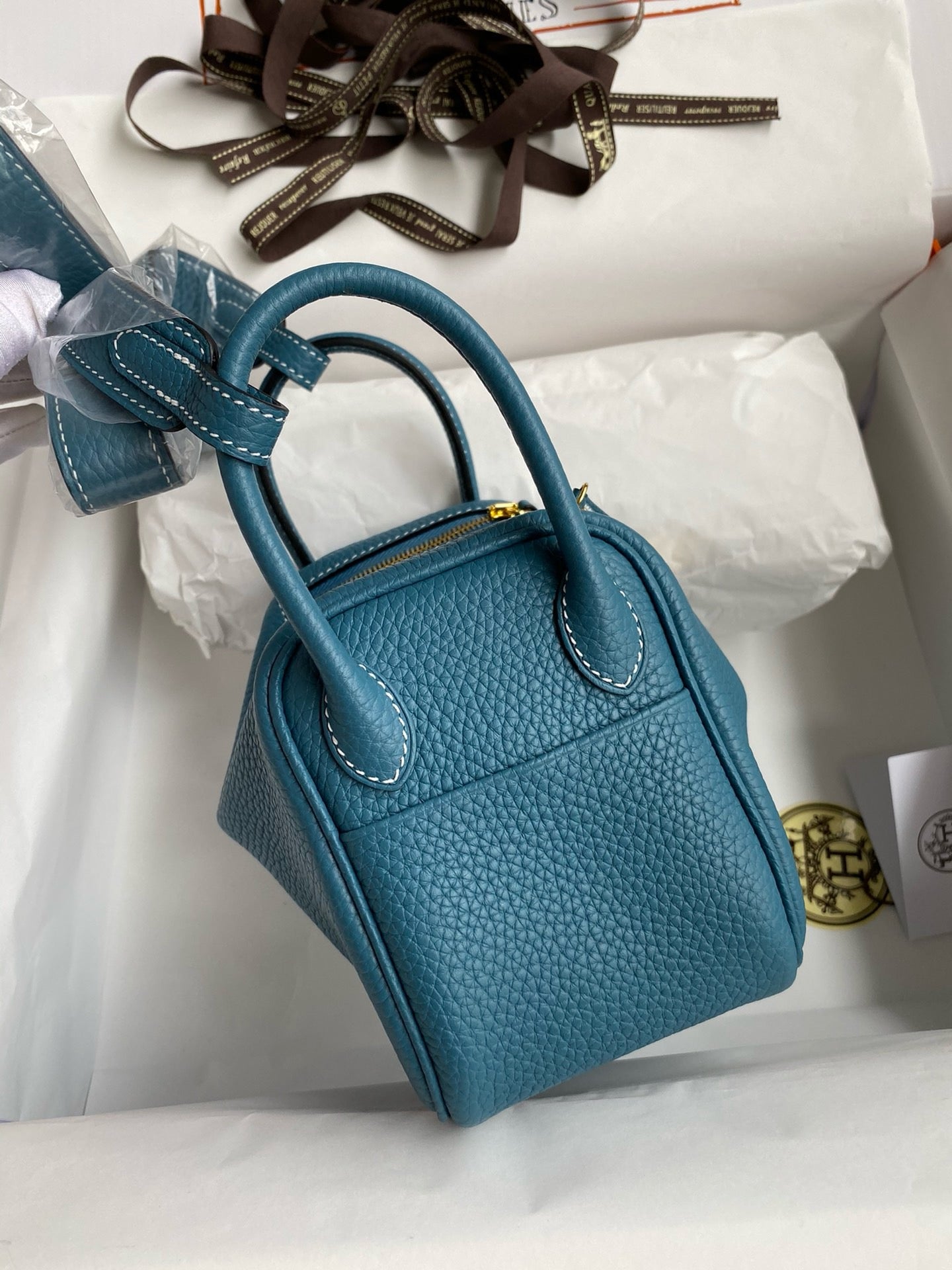 Hermes Mini Lindy, 19cm, D2, TC Skin