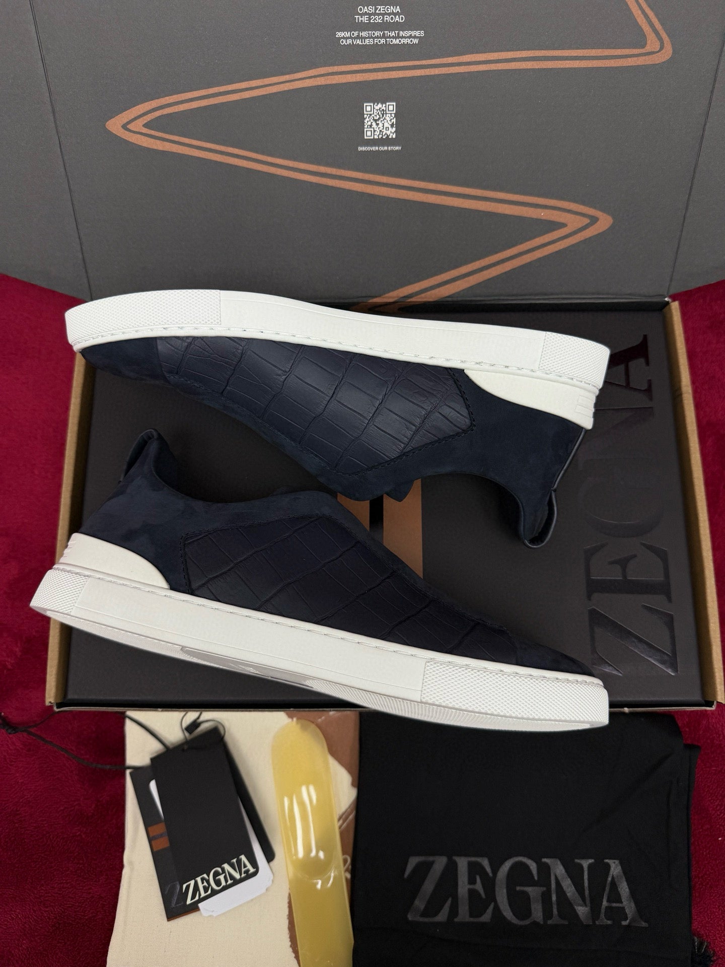 Zegna Alligator Sneakers