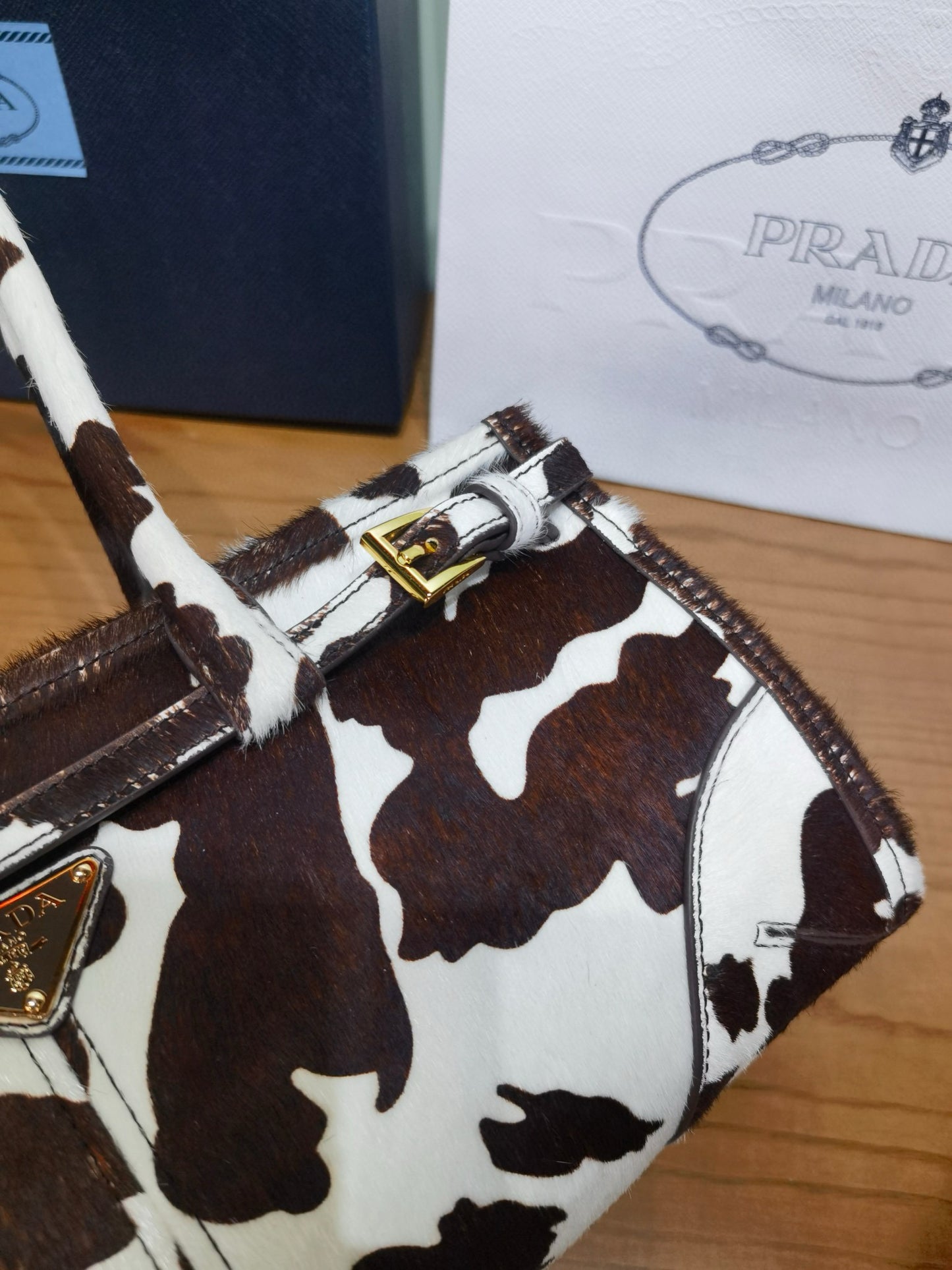 Prada Bonnie Handbag 32x15.5x12cm
