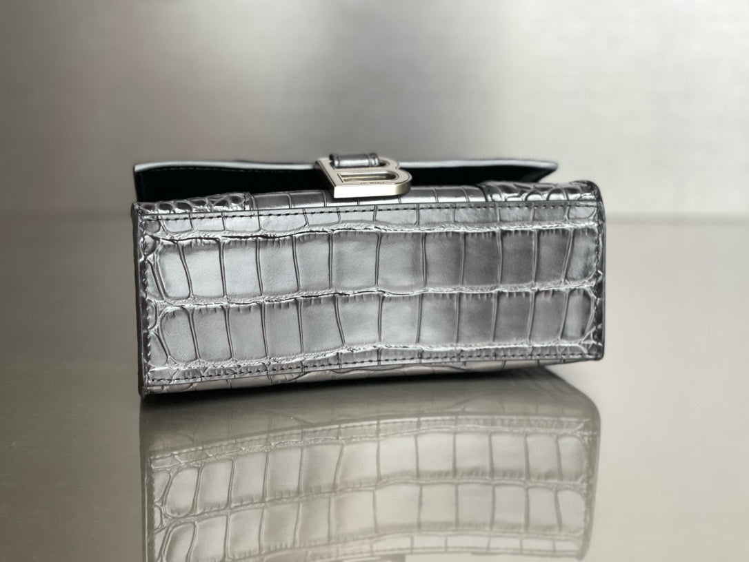 BLCG Hourglass Crocodile Top-handle Handbag
(19x8x21cm)