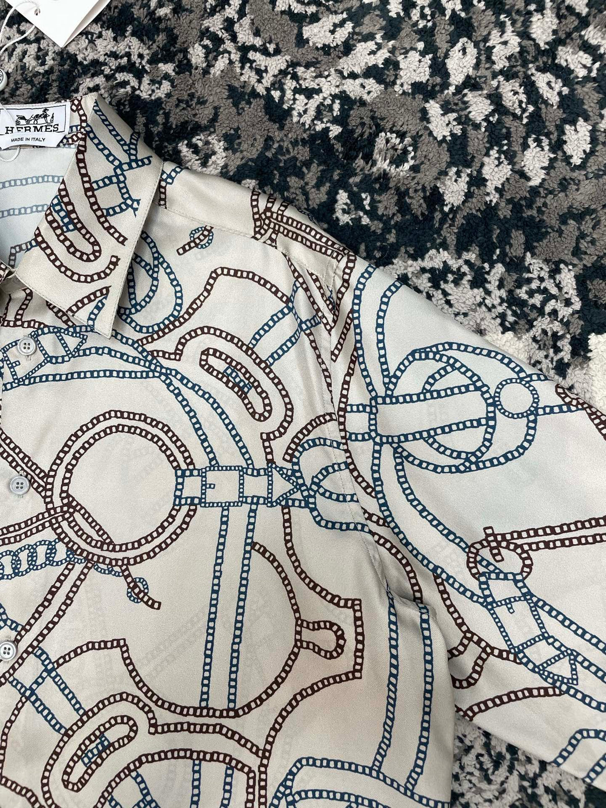 Hermes Long Sleeve Silk Shirt