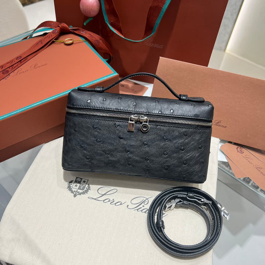 LP Extra Pocket L19 Ostrich Leather Bag