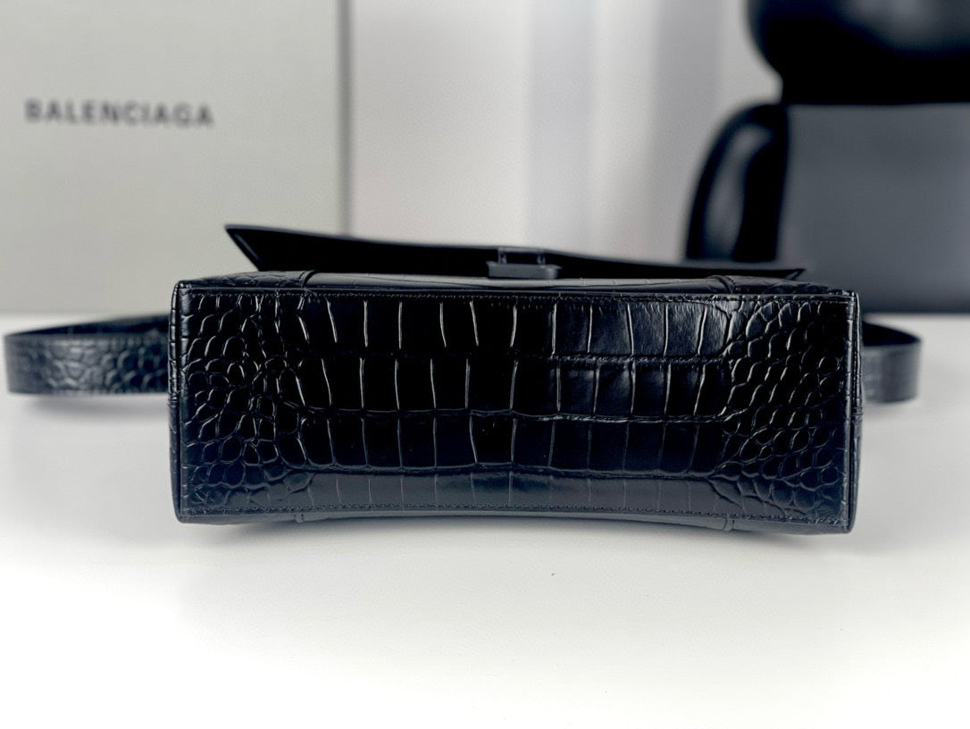 BLCG Downtown Crocodile Embossed Shoulder Bag