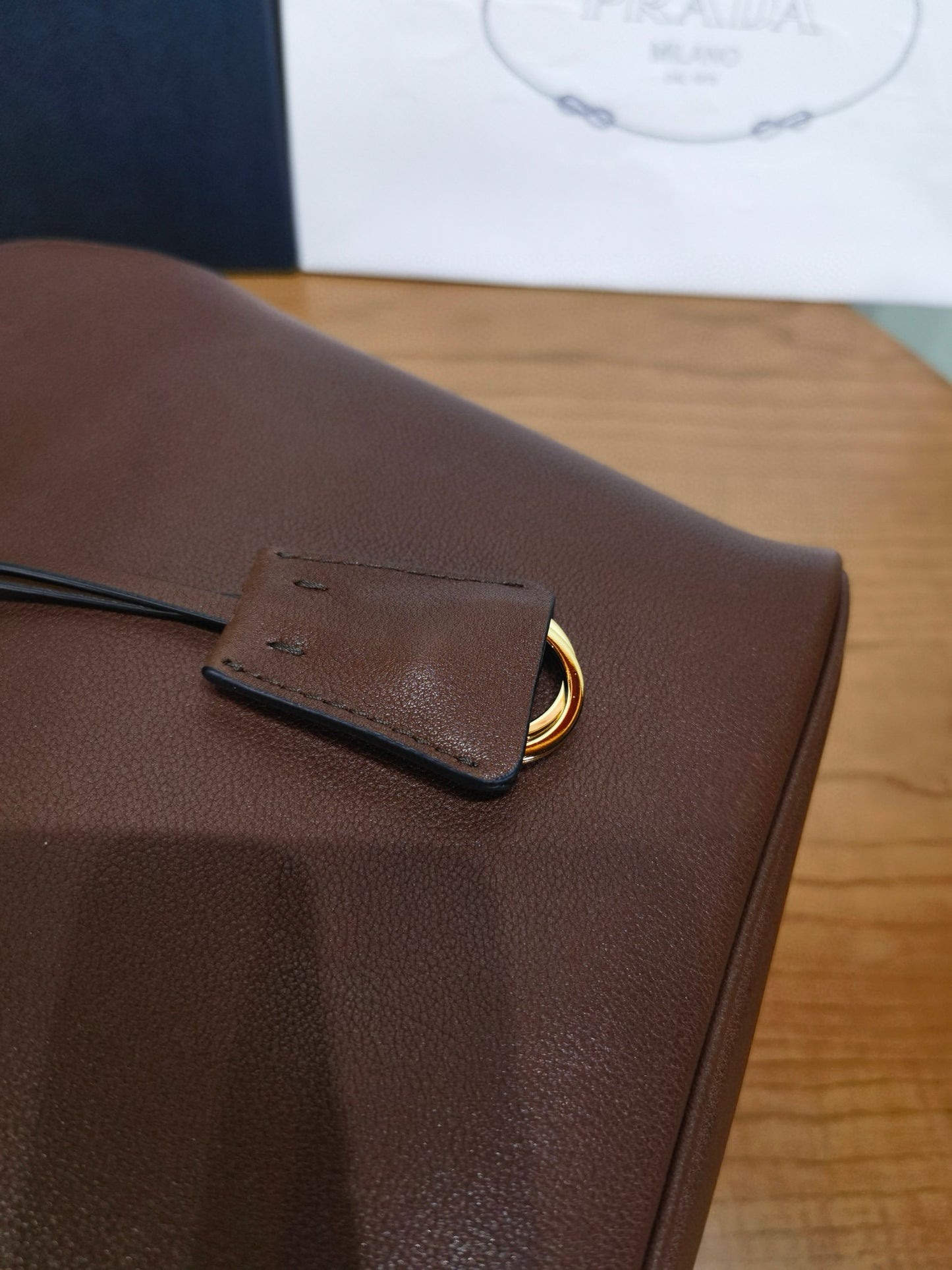 PD Large Leather Tote Bag