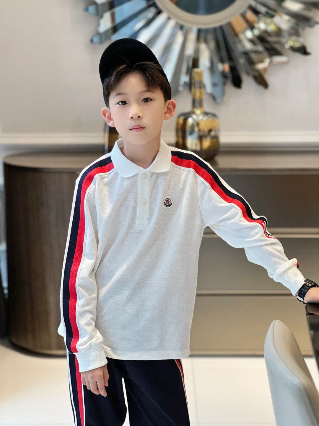 Moncler Long Sleeve Polo