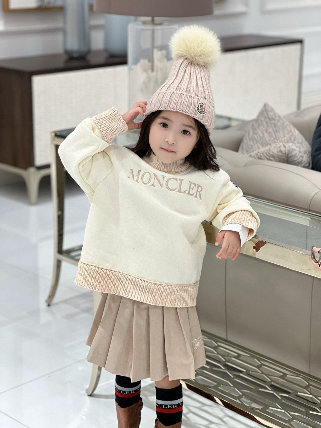 Moncler Sweater/Skirt Set