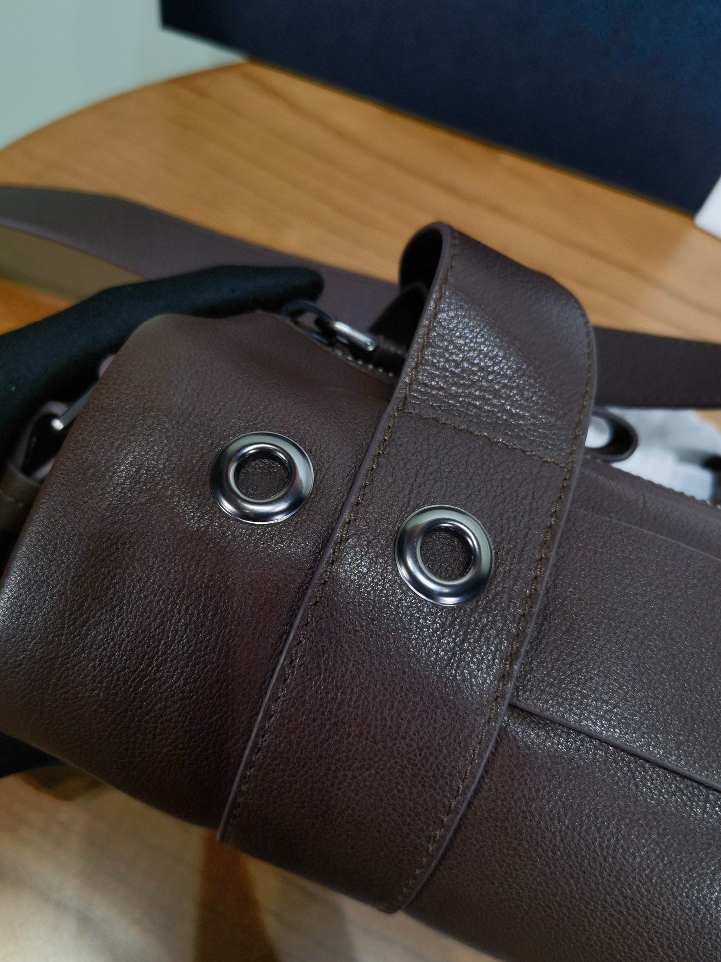 PD Buffalo Leather Cylinder Bag