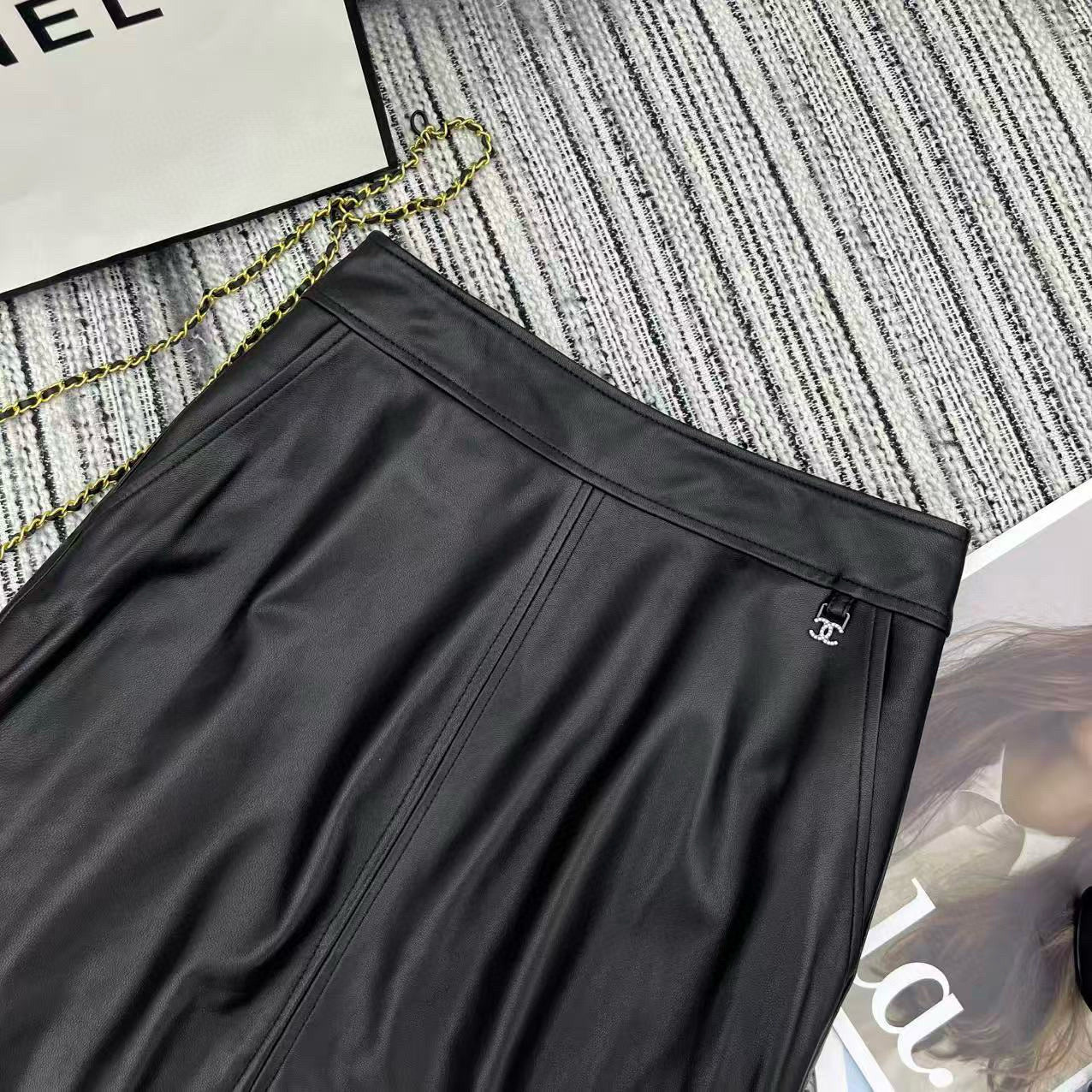 Chanel Leather Shorts
