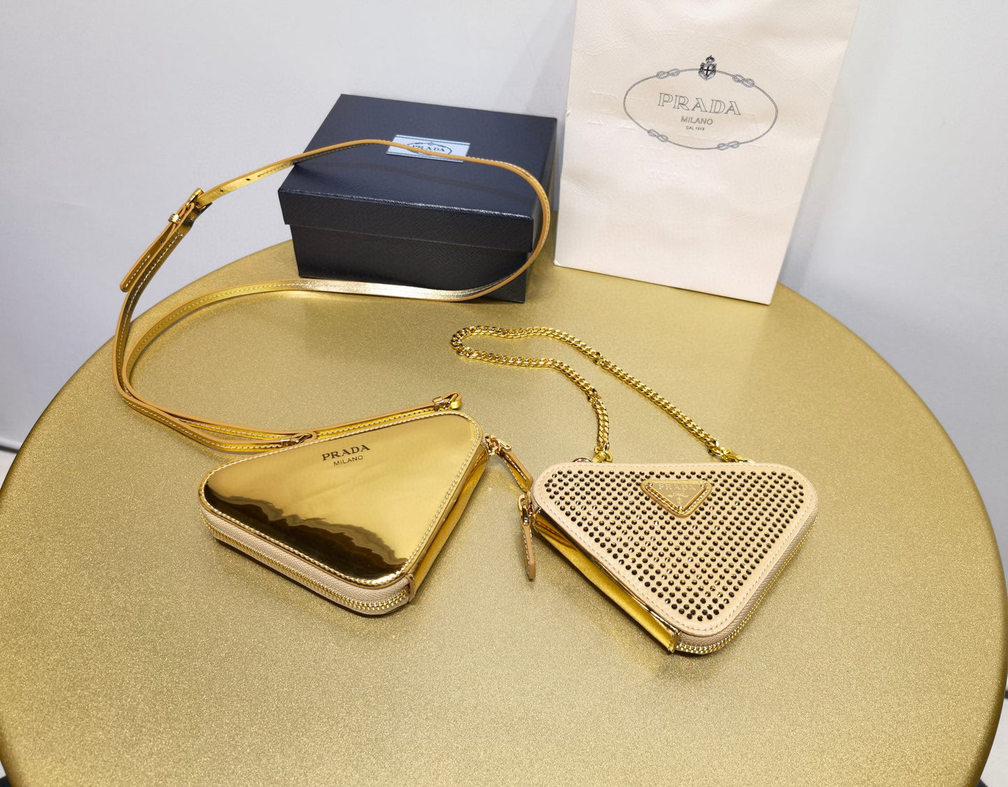 Prada Triangle Crystal Bag