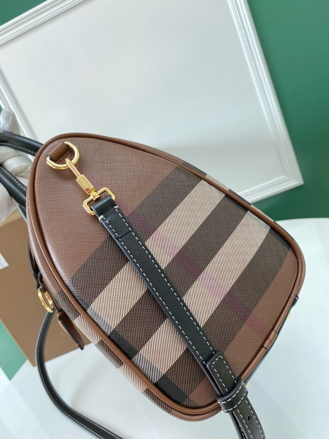 Burberry Medium Check Bowling Bag