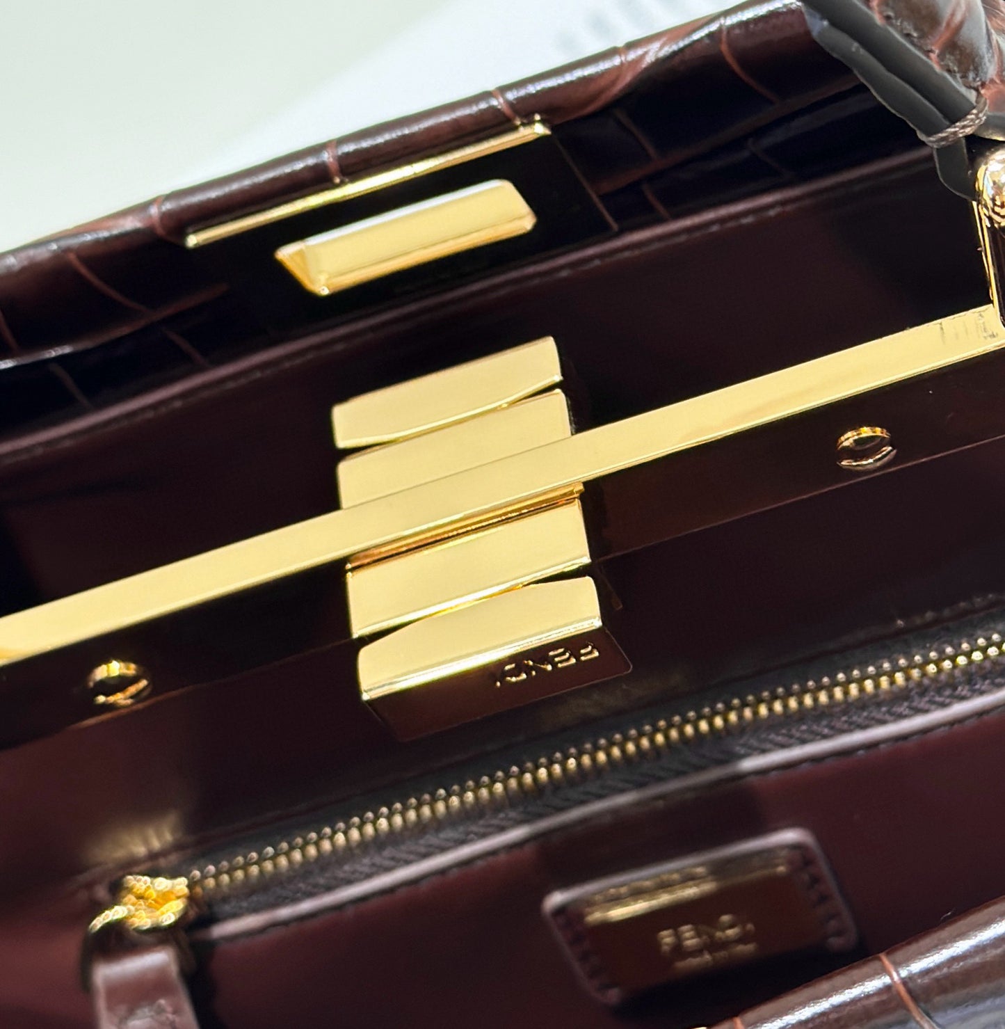 Fendi Peekaboo ISeeU Petite Precious Skin Bag