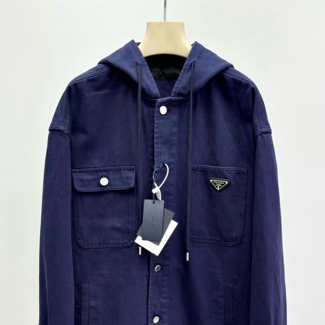 Prada Denim Shirt With Hood