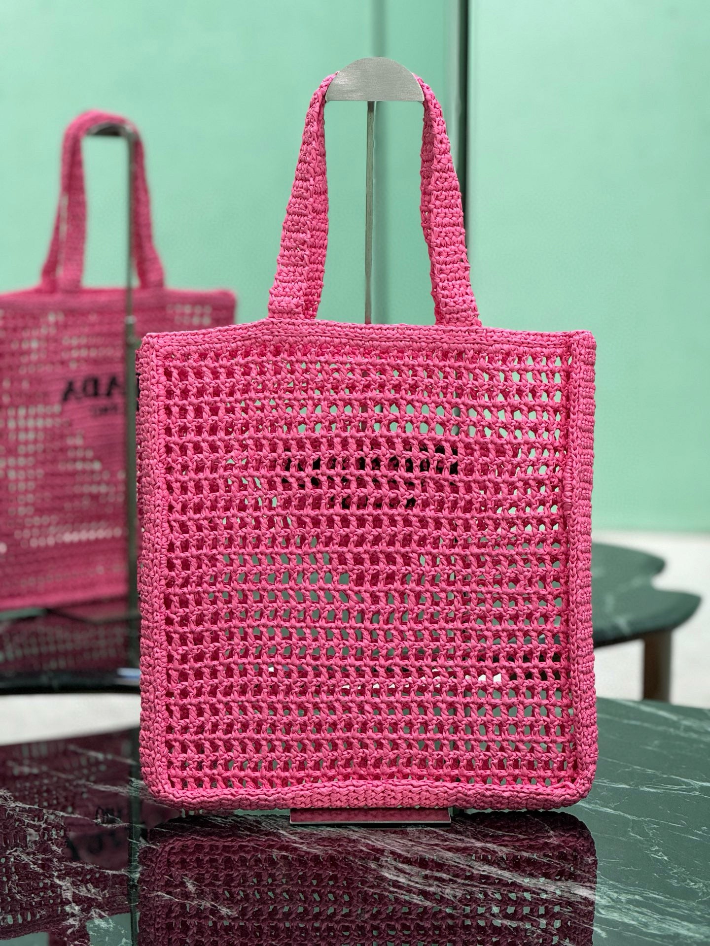 Prada Raffia Tote Bag