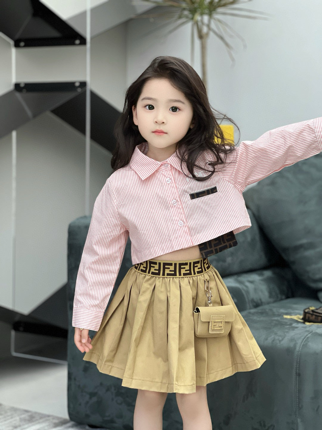 Fendi Long Sleeve Polo