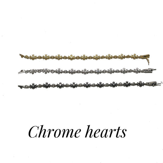 Pulsera Corazones Cromada