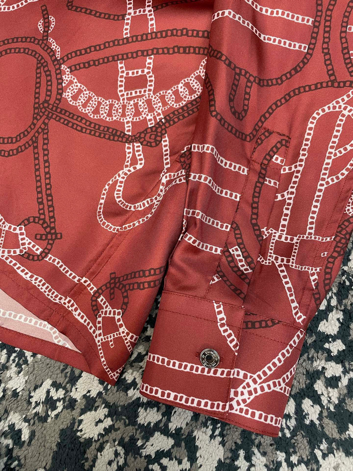 Hermes Long Sleeve Silk Shirt