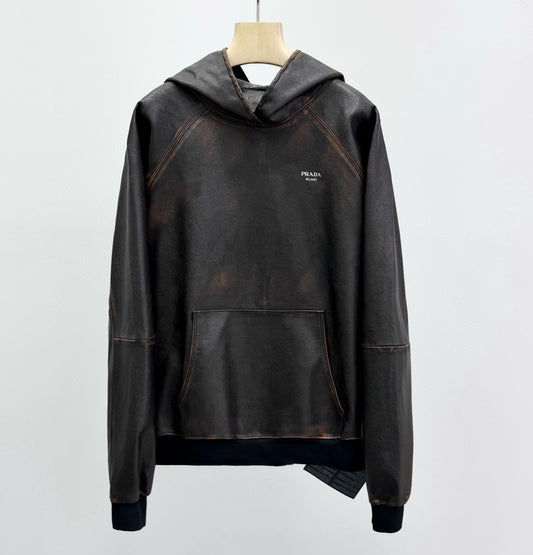 Prada Leather Hoodie