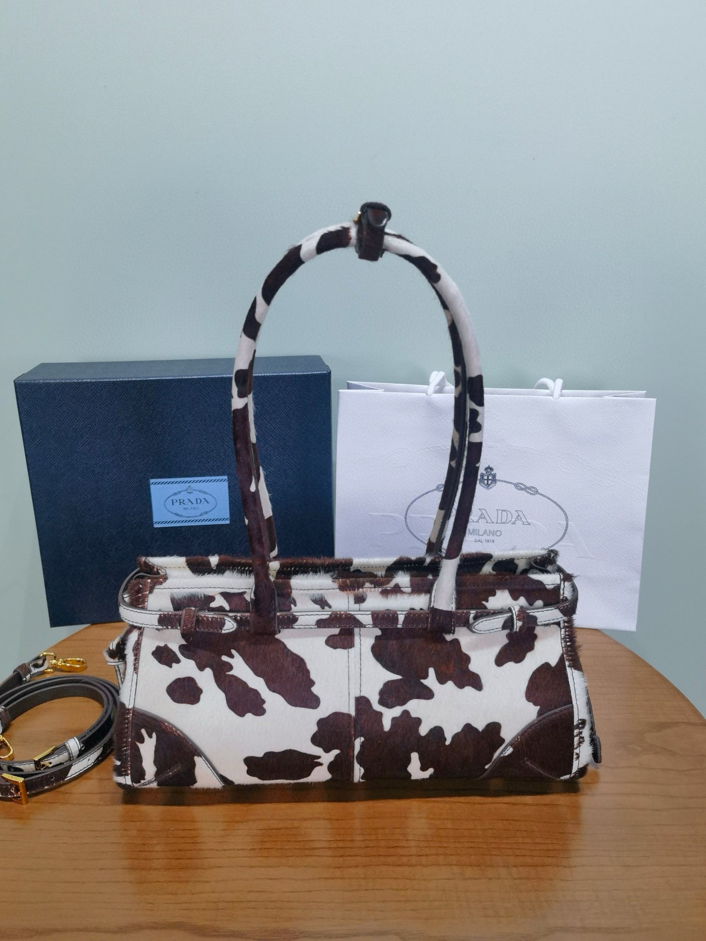 Prada Bonnie Handbag 32x15.5x12cm