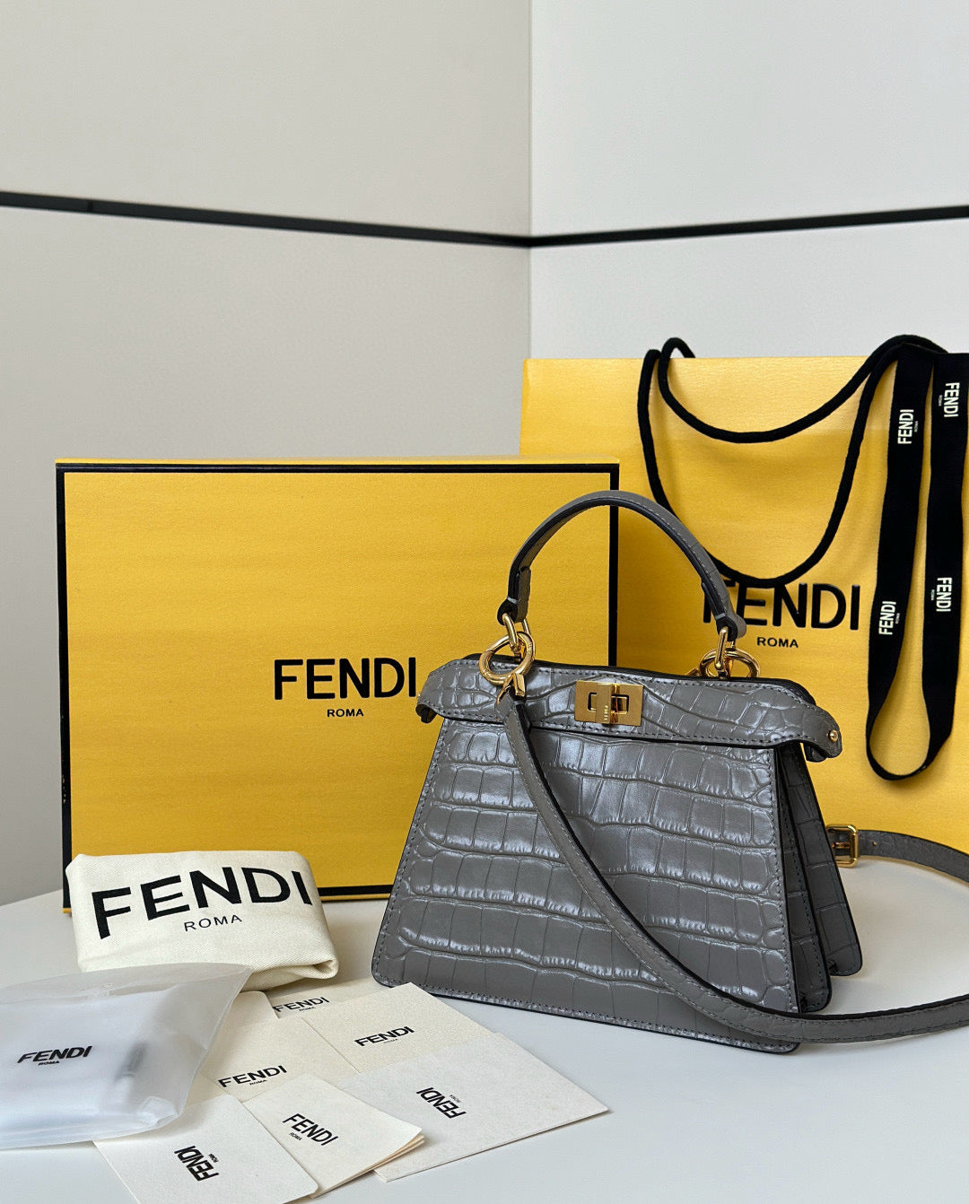 Fendi Peekaboo ISeeU Petite Precious Skin Bag