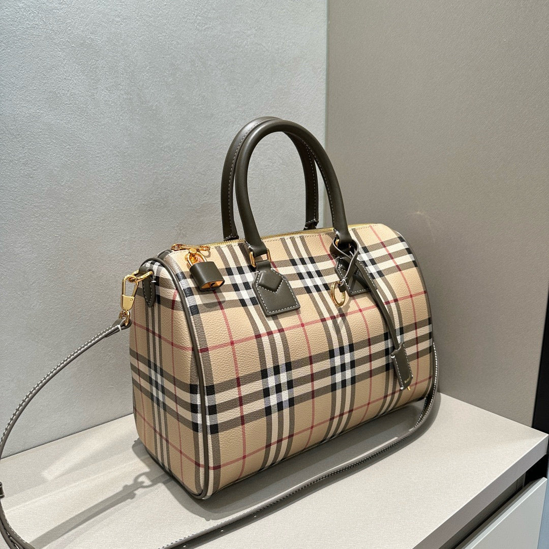 Burberry Medium Check Bowling Bag