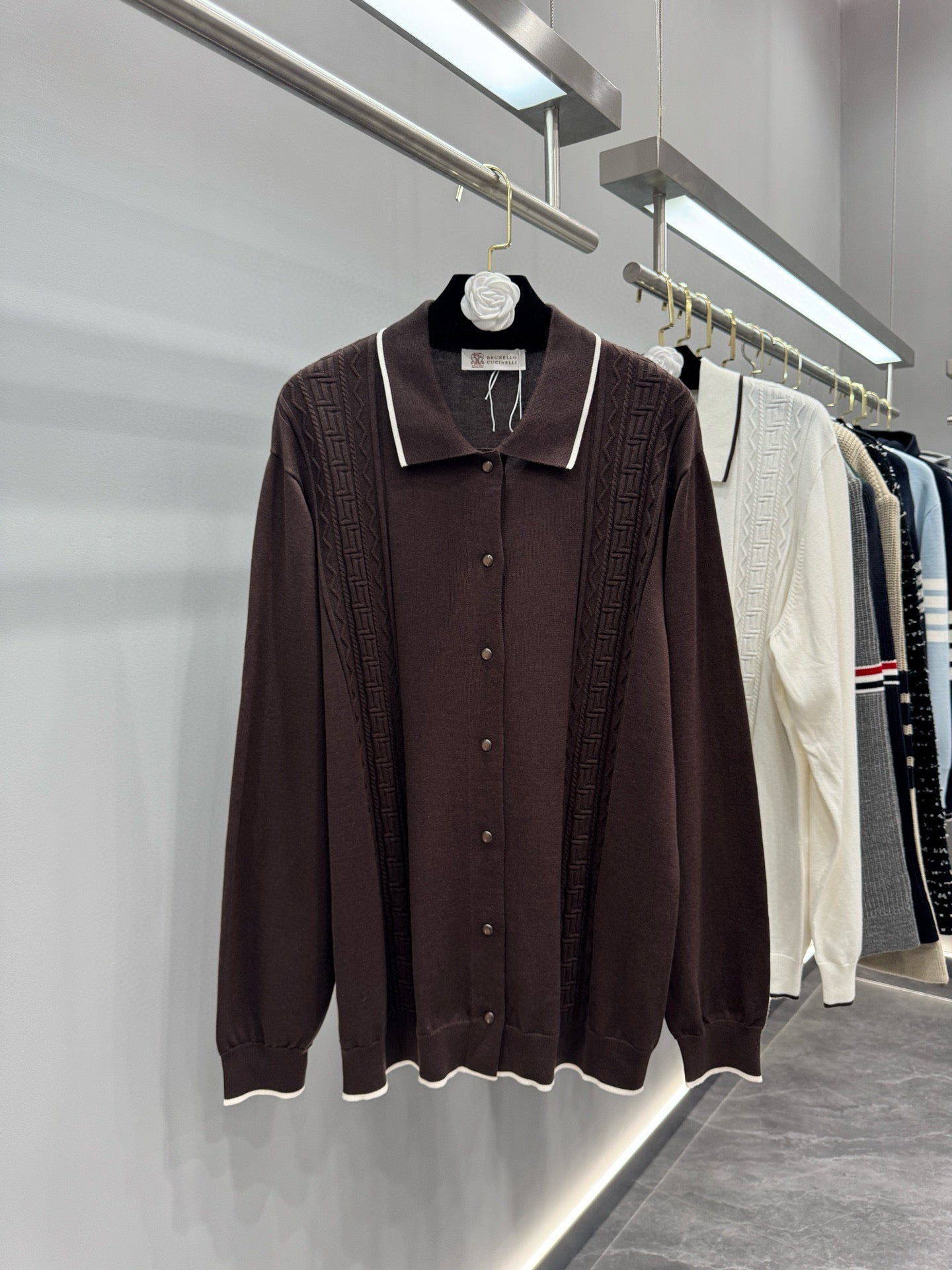 Brunello Cucinelli Long Sleeve Polo