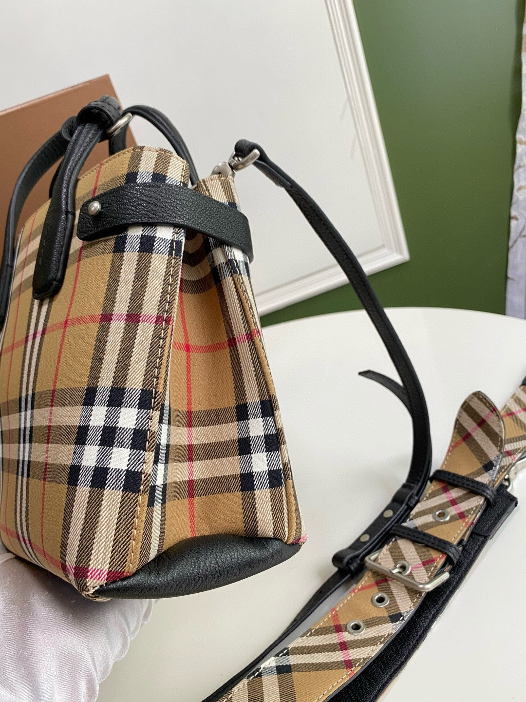 Burberry Banner Vintage Check Baby Tote Bag