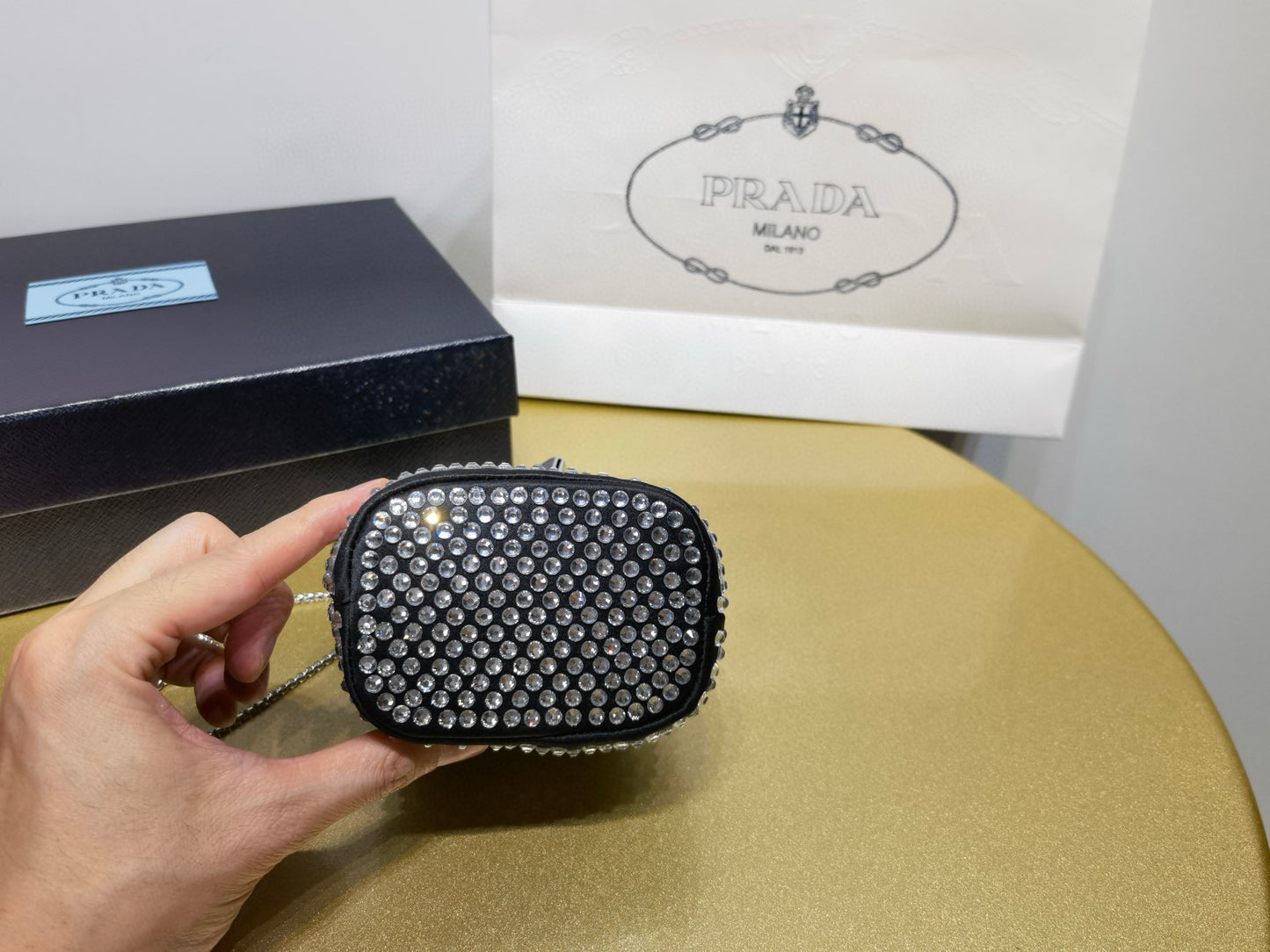 Prada Crystal Cross Body Bag Mini
