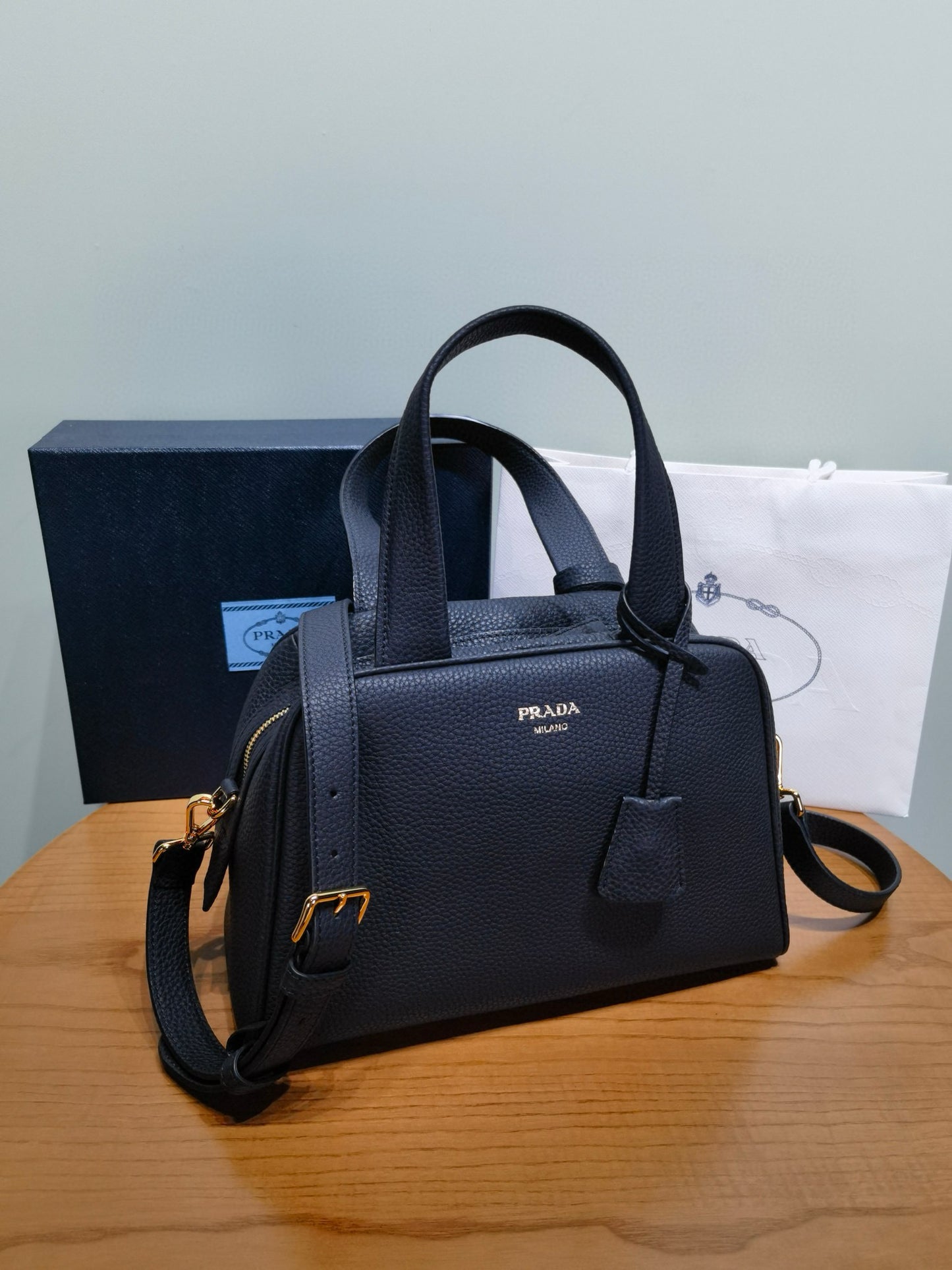 PD Leather Satchel Bag 28x20x13cm