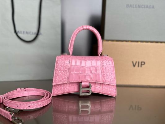 BLCG Hourglass Crocodile Top-handle Handbag
(19x8x21cm)