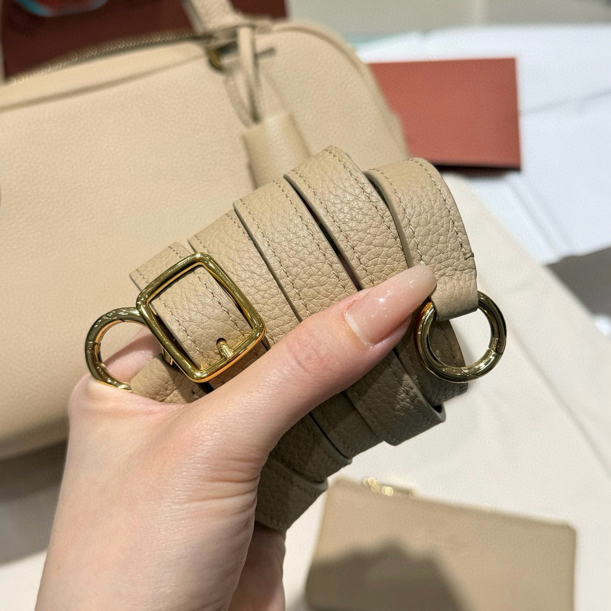 Loro Piana Needle Bowling Bag 31x15x16cm