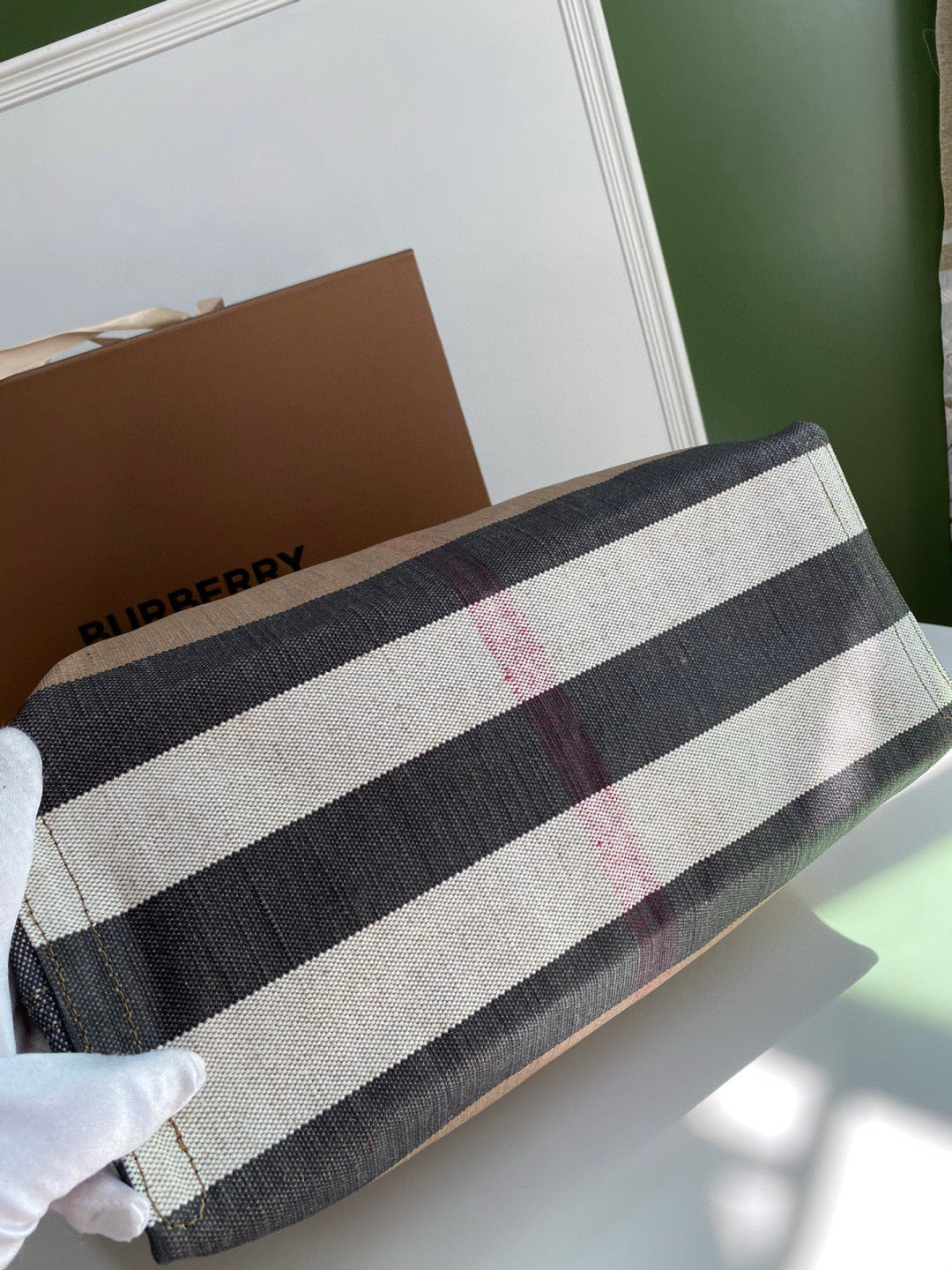 Burberry Mega Check Doodle Tote Bag