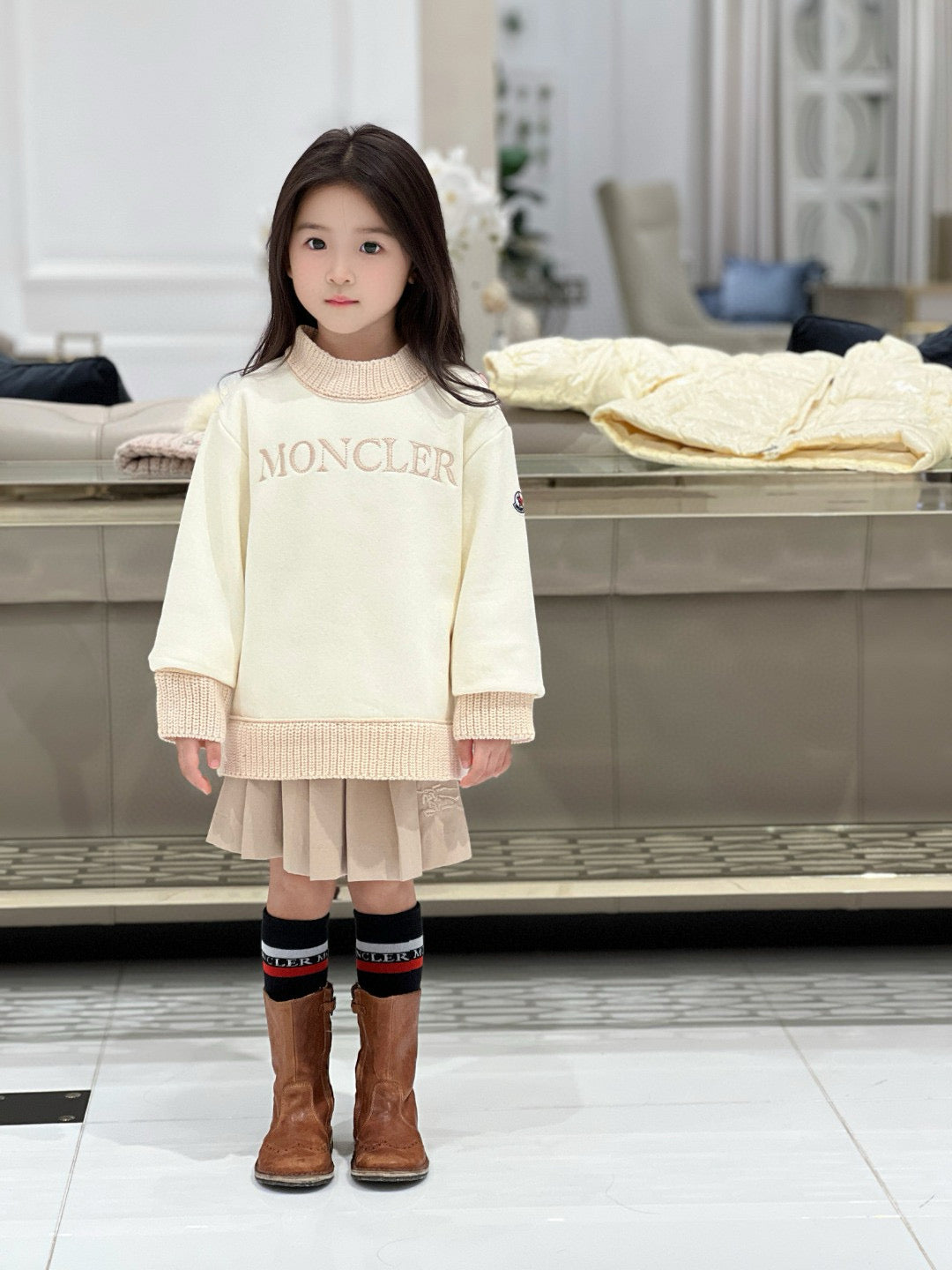 Moncler Sweater/Skirt Set