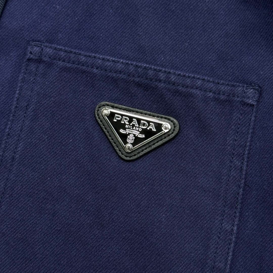 Prada Denim Shirt With Hood