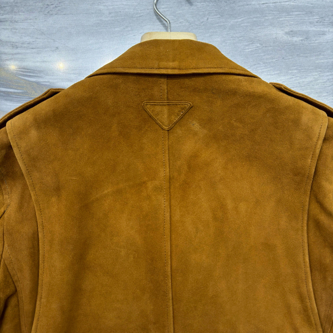 Prada Suede Leather Biker Jacket