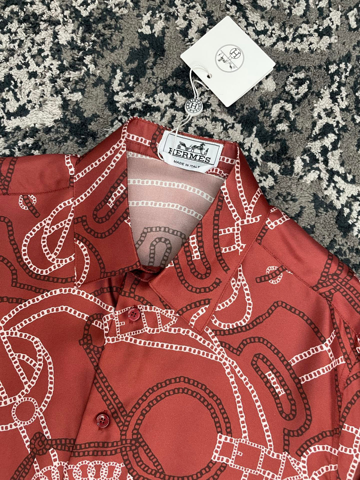 Hermes Long Sleeve Silk Shirt