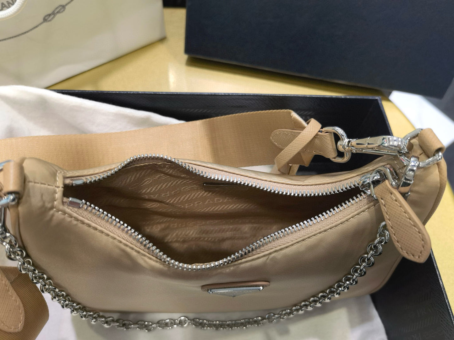 PD Re-Nylon Saffiano Bag