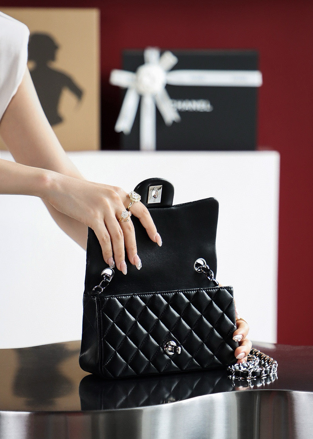 Chanel CF Mini Bag (12x20x6cm)
