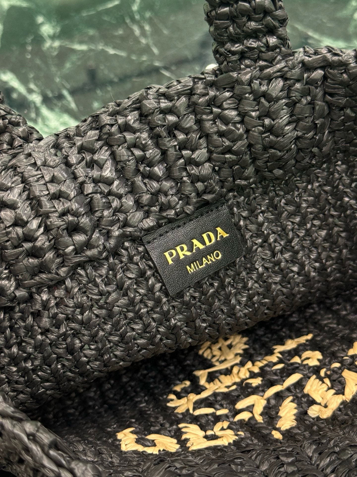 Prada Raffia Tote Bag