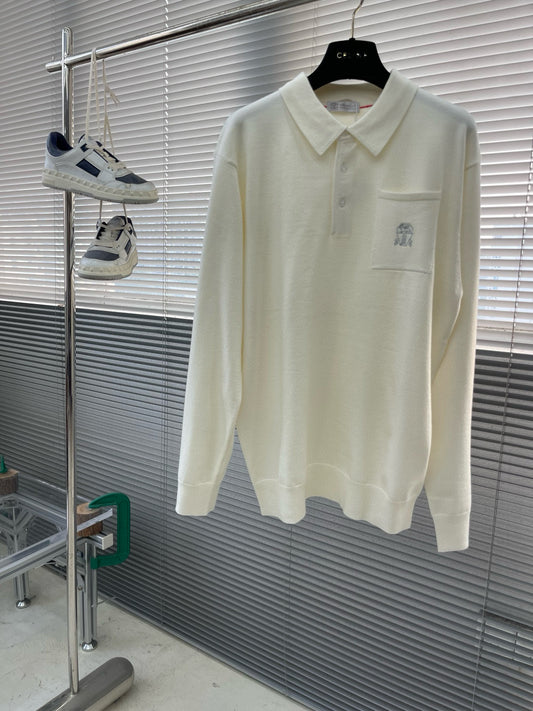 Brunello Cucinelli Long Sleeve Polo
