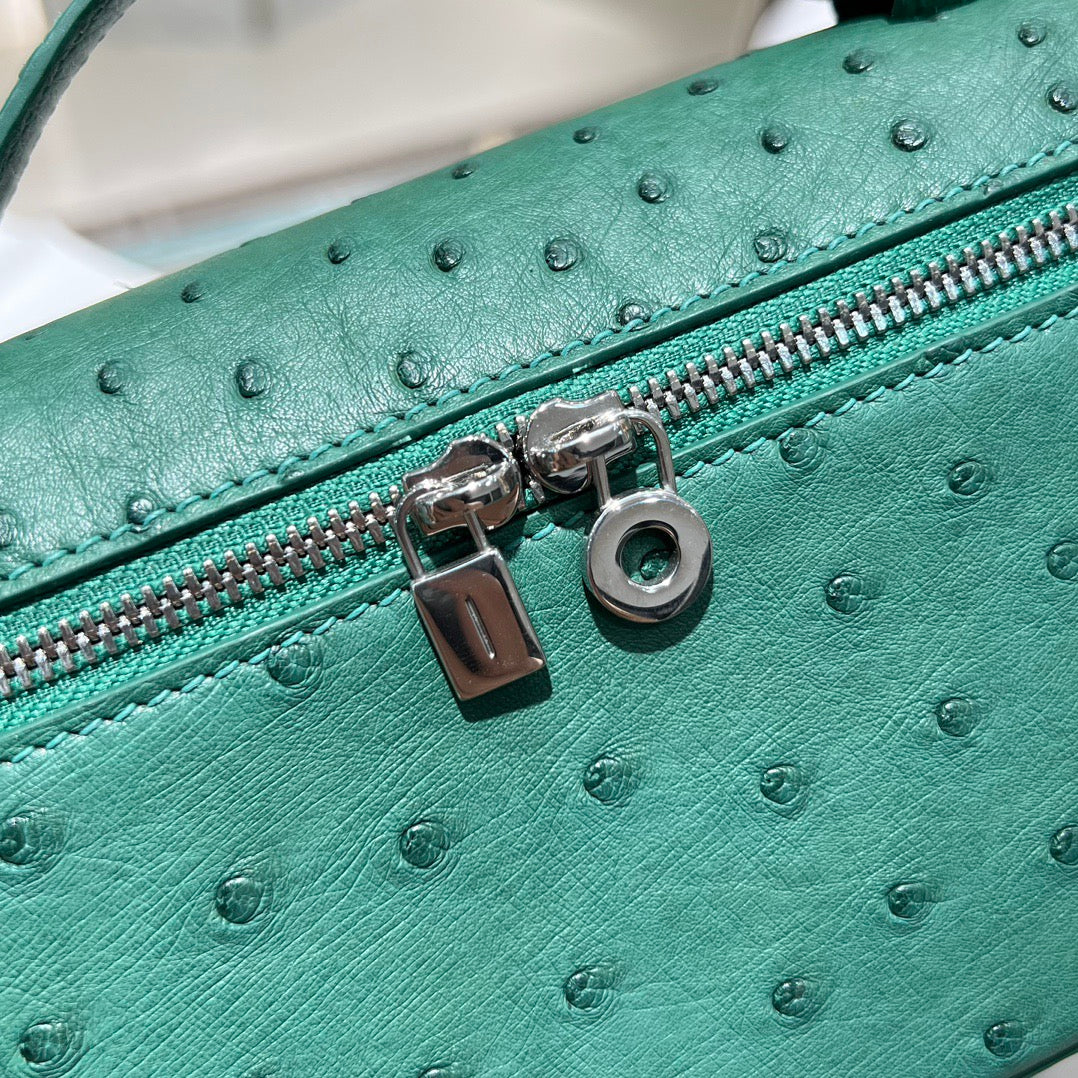 LP Extra Pocket L19 Ostrich Leather Bag