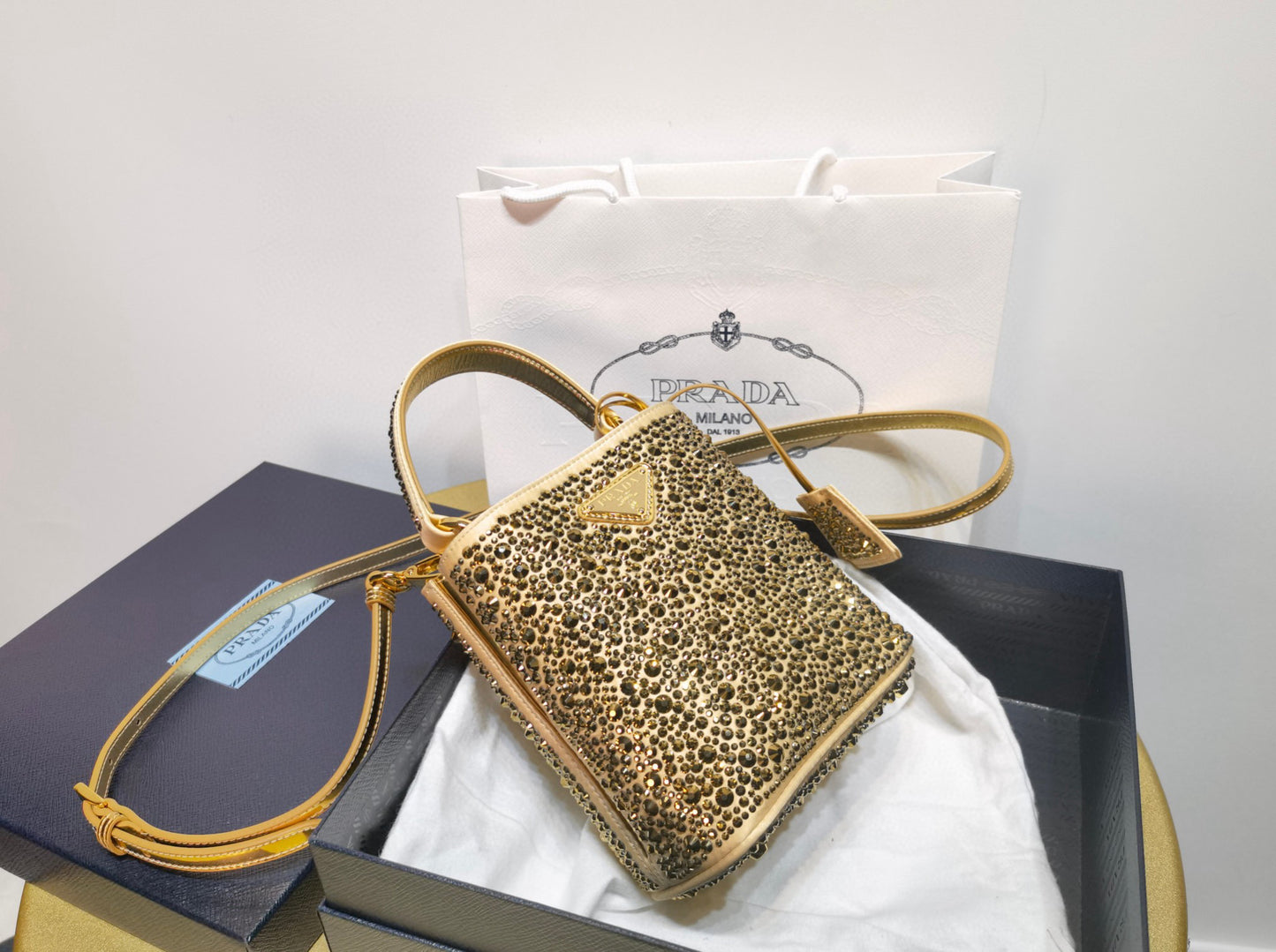 Prada Crystal Bucket Bag