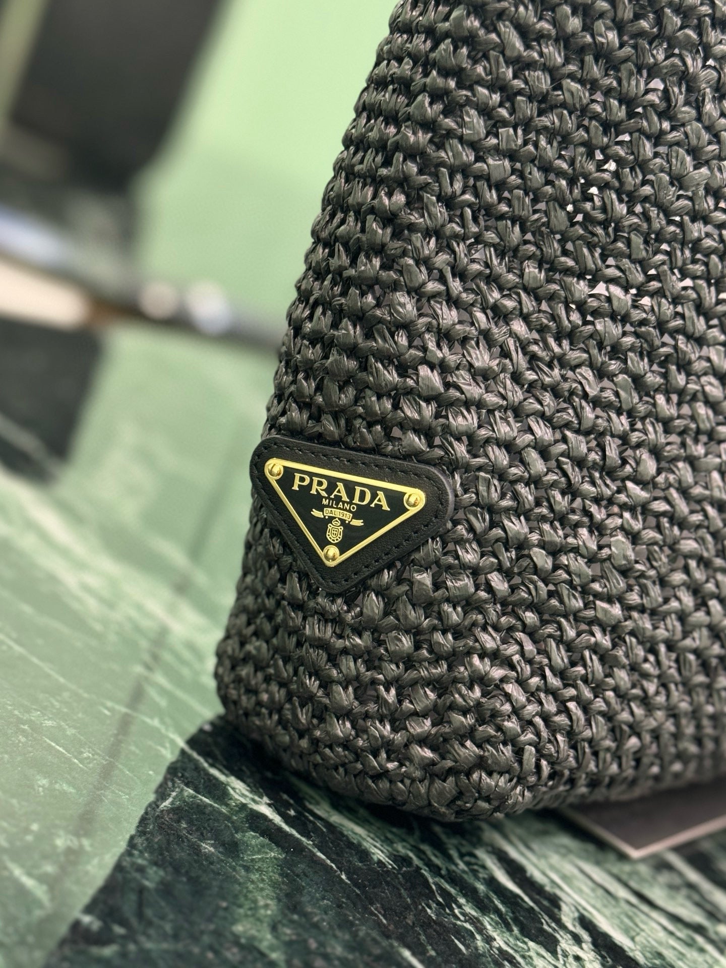 Prada Raffia Tote Bag