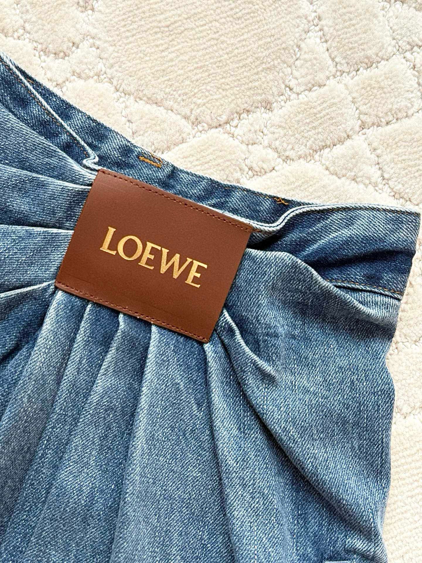 Loewe Blue Draped Jeans